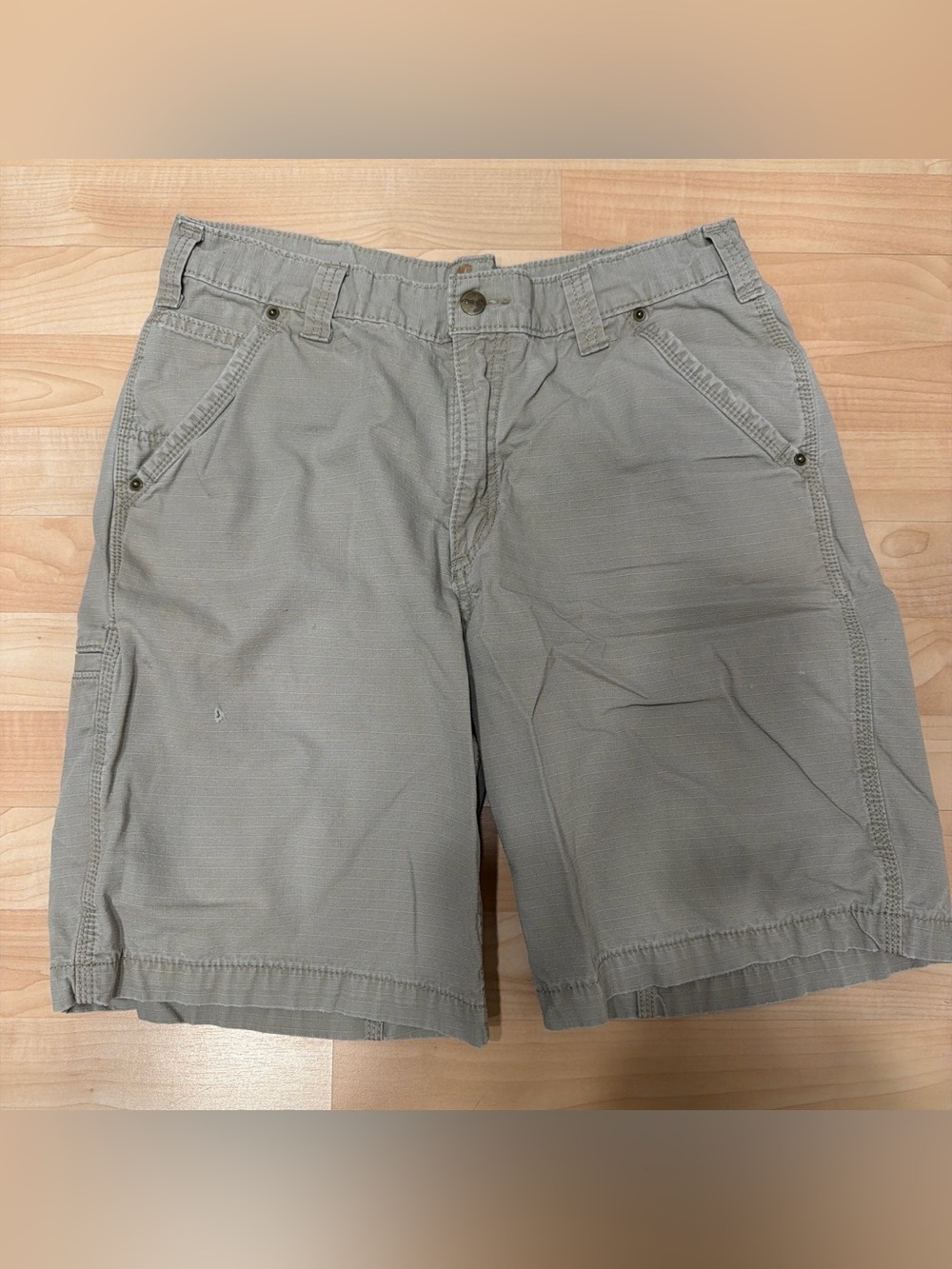 Carhartt Men's Light Gray Flat Front Shorts